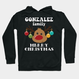 Family Christmas - Merry Christmas GONZALEZ family, Family Christmas Reindeer T-shirt, Pjama T-shirt Hoodie